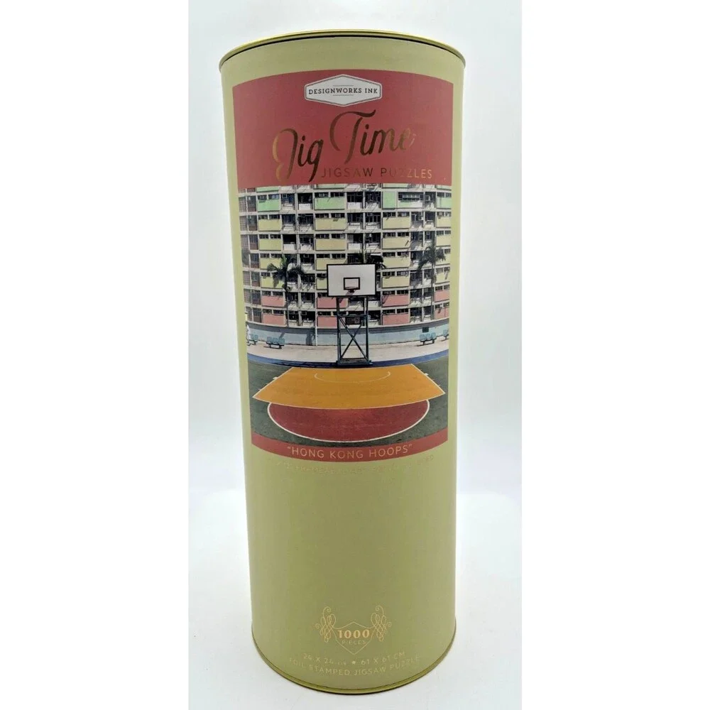 Jig Time 1000 Piece Jigsaw Puzzle Hong Kong Hoops by DesignWorks w Art Print NEW